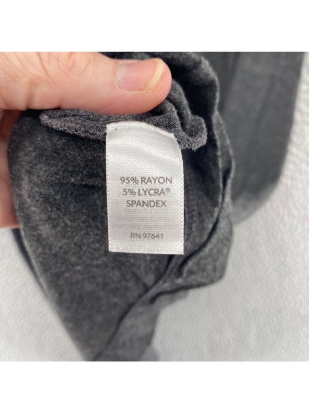 J Jill Dress Womens Small Petite Gray Heather Stretch Knit Tee A Line 3/4 Sleeve - Picture 7 of 10